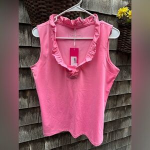 Ana late Active Calla ruffle neck top size L
